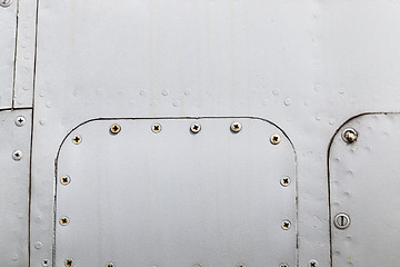 Image showing metal surface with rivets