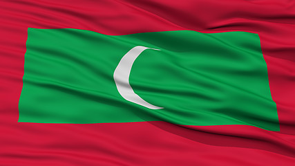 Image showing Closeup Maldives Flag