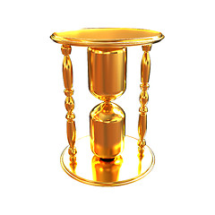 Image showing Golden Hourglass. 3d illustration