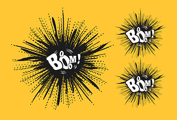 Image showing Comic speech bubble stars. Explosion vector