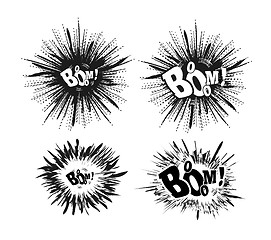 Image showing Comic speech bubble stars. Explosion vector