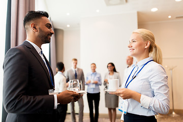 Image showing happy business team at international conference