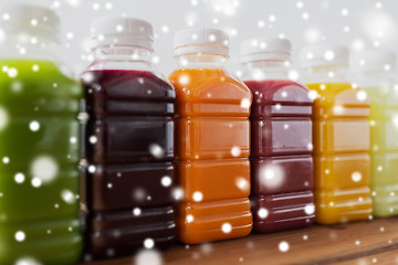 Image showing bottles with different fruit or vegetable juices