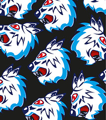 Image showing Head of the ravenous beast pattern