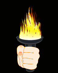 Image showing Torchlight in hand