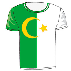 Image showing Flag state Algiers on cloth