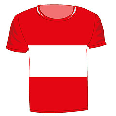 Image showing T-shirt with flag of the austria