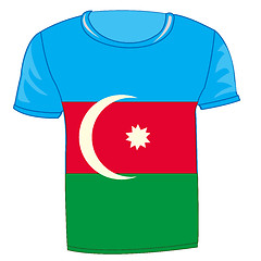 Image showing T-shirt with flag azerbaijan