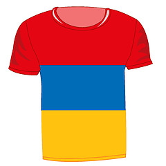 Image showing T-shirt with flag armenia