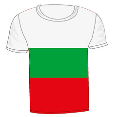 Image showing T-shirt with flag of the bulgaria