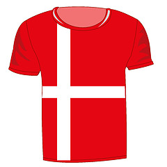 Image showing Flag danmark on cloth