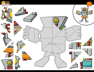 Image showing jigsaw puzzle game with robot