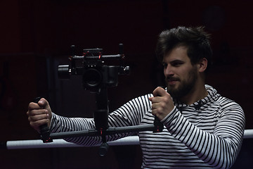 Image showing videographer at work