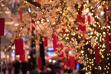 Image showing traditional Japanese wishing tree