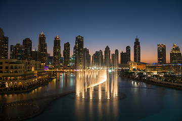 Image showing musical fountain in Dubai