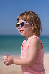 Image showing little girl at beach