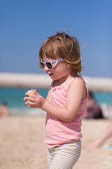 Image showing little girl at beach