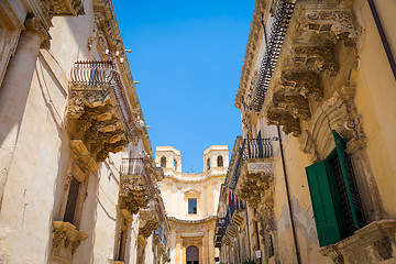 Image showing NOTO, ITALY - Detail of Baroque Balcony, 1750