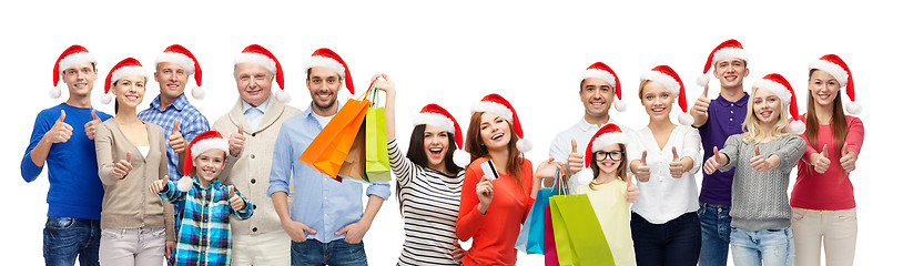 Image showing people with shopping bags at christmas sale