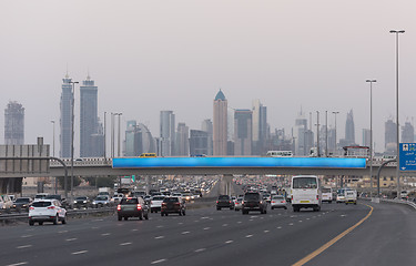 Image showing Dubai traffic jam