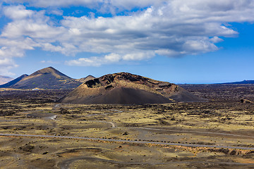 Image showing Beautiful colors in the volcanic landscape of Lanzarote.