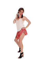 Image showing Beautiful young woman in shorts