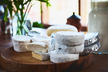 Image showing Set of different cheese