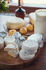 Image showing Set of different cheese