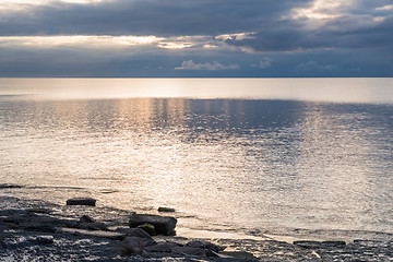 Image showing Seascape with a dramatic sky