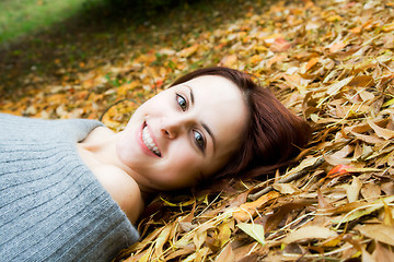 Image showing Caucasian girl in fall season