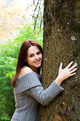 Image showing Caucasian girl in fall season