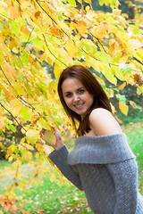 Image showing Caucasian girl in fall season