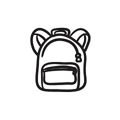 Image showing Backpack sketch icon.