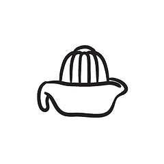 Image showing Lemon squeezer sketch icon.