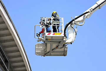 Image showing Fire fighter platform