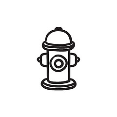 Image showing Fire hydrant  sketch icon.