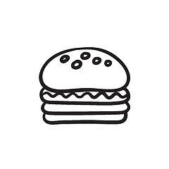 Image showing Hamburger sketch icon.