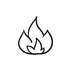 Image showing Fire  sketch icon.