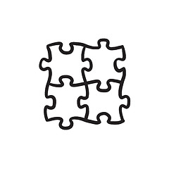 Image showing Puzzle sketch icon.