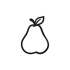 Image showing Pear sketch icon.