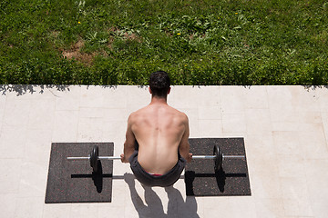 Image showing man doing morning exercises