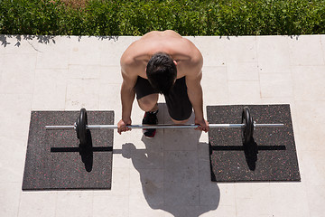 Image showing man doing morning exercises