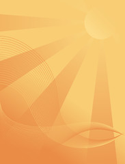 Image showing Orange Sun Background