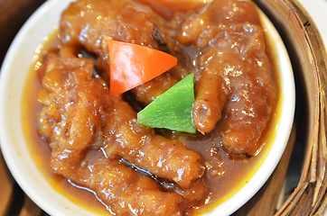 Image showing Steamed chicken feet dim sum 