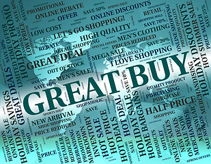 Image showing Great Buy Represents Awesome Buying And Fantastic