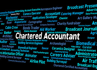 Image showing Chartered Accountant Represents Balancing The Books And Accounta