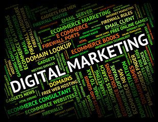 Image showing Digital Marketing Indicates Electronic Promotions And Word