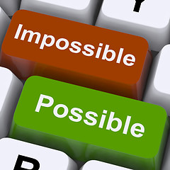 Image showing Possible And Impossible Keys Show Optimism And Positivity