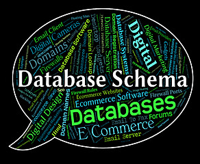 Image showing Database Schema Indicates Schematics Words And Word