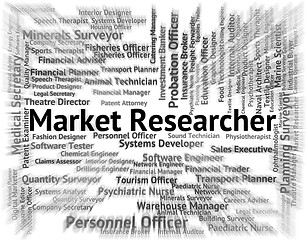 Image showing Market Researcher Shows Gathering Data And Examination